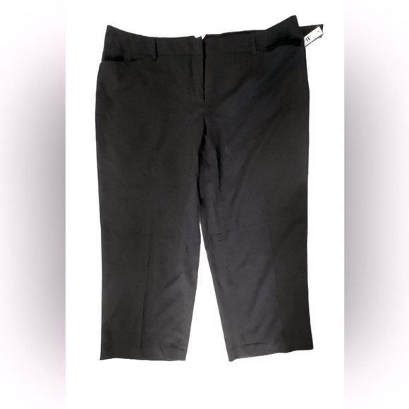 NWT AB Studio Capri Trouser Pants, Size 14, Black - Picture 1 of 4